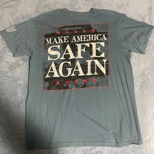 BUCK WEAR “Make America Safe Again” T-shirt USA Flag (Size - L)